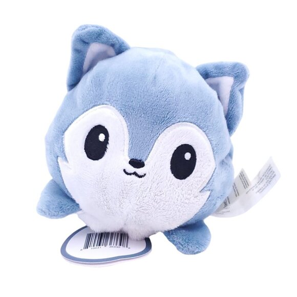 NEW TeeTurtle The Original Reversible Fox Plushie White + Gray‎ Plush Stuffed 4" - Picture 1 of 12